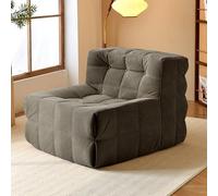 Lazy sofa,Modern Minimalist Single Lazy Sofa - Casual Fabric Chair Suitable For Living Room Balcony(Gray)
