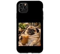 Lazy Sunday Coffee Pug Funny Relaxing Meme Case for iPhone 11 Pro Max