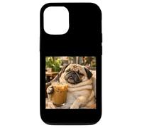 Lazy Sunday Coffee Pug Funny Relaxing Meme Case for iPhone 12/12 Pro