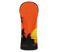 Lazy Sundown Monkeys Car Golf Head Covers Premium Leather Headcovers with Number Tags Designed to Fit All Woods and Drivers
