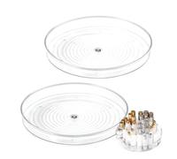 Lazy Susan Cupboard Organiser, Rotating Spice Rack Turntable 360°Rotating Suitable for Kitchen, Bathroom, and Dressing Table, Fridge, The New Home Essentials 30X3.3 2pc