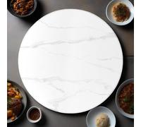 Lazy Susan for Dining Table,Rotatable Serving Plate,20-32 in Marble Texture Rock Slab with Anti-Scratch Surface & Ultra-Quiet Bearing for Kitchen/Dining Tables Centerpiece