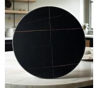 Lazy Susan for Dining Table,Rotatable Serving Plate,20-32 in Marble Texture Rock Slab with Anti-Scratch Surface & Ultra-Quiet Bearing for Kitchen/Dining Tables Centerpiece