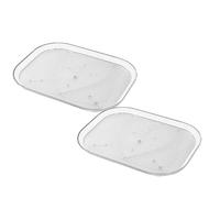 Lazy Susan for Fridge-360° Rotation,Rotating Spice Rack Washable Lazy Susan Fridge,Transparent Turnt Spice Rack,Rotating Spice Rack Turntable Oval for Cabinet Table Pantry Kitchen (Transparent-2PC)