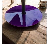 Lazy Susan - Garden Parasol - Acrylic Gloss, Turntable Serving Plates Brown Large 38.5cm / 5.4cm hole