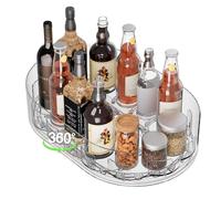 Lazy Susan Organizer for Refrigerator, 360° Rotating Clear Lazy Susan Turntable for Refrigerator Organizers and Storage, Kitchen, Table Top, Cabinet, Pantry, Countertop