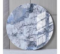 Lazy Susan Rotating Dining Table, Serving Plate, 80 cm, Marble Table Top, Large Rotating Table for Kitchen, Quiet and Smooth
