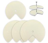 Lazy Susan Shelf Liner Circle Kitchen Shelf Liner for Lazy Susan Non Adhesive Kitchen Cabinet Liner Non Skid Fridge Mat for Kitchen Shelf Corner Drawer Refrigerator Pantry Cupboard, Khaki (2, 31 INCH)