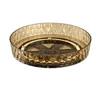 Lazy Susan Turntable 20cm, Plastic Rotating Organiser for Kitchen Cupboard, Fridge, Bathroom Countertop, Cosmetic Storage Carousel, Space Saving Spice Rack Holder (Coffee)