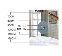 Lazy Susan Turntable Bearing Clear Tempered glass Turntable Tray 28inch-47inch for Home hotel Kitchen dining room table, large Round Rotating Tray