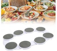 Lazy Susan Turntable for Dining Table,Expandable Desktop Rotating Storage Rack,360° Rotation Party Turntable,Turntable Dinner Tray for Kitchen and Dining Table Portable Food Cup