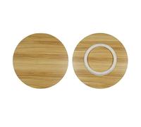 Lazy Susan Turntable For Dining Table Large Tabletop Serving Plate Rotating Tray With Silent Bearing Centerpieces Wood (Color : Shallow walnut, Size : Ø 70cm/27.5in)