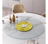 Lazy Susan Turntable, Large Tabletop Rotating Tray for, Tempered Glass Serving Plate, Smooth Spin