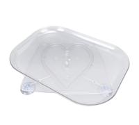 Lazy Susan Turntable Organizer for Refrigerator, 360° Rotate Clear Rectangular Fridge Organizer, Countertop Condiment Storage Rack for Kitchen, Pantry, Cabinet, Dining Table (S)