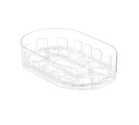 Lazy Susan Turntable Rotating Condiment Organizer Rack for Organized Kitchen and For Refrigerator Storage with PET and Clear View of Items (Transparent)
