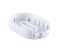 Lazy Susan Turntable Rotating Condiment Organizer Rack For Refrigerator Kitchen With PET Material And Easy Access(White)