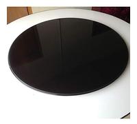 Lazy Susan Turntable - Tempered Glass Tray with Heavy Duty Rotating Steel Base and Silent Bearing, Ideal for Dining Tables