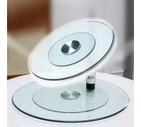 Lazy Susan Turntable Tempered Glass Turntable Tabletop Rotating Serving Tray Dining Table Swivel Plate 20" 24" 27in 31in Round Transparent Turntable Serving Plate (Size : 50cm/20) (One Color 60c