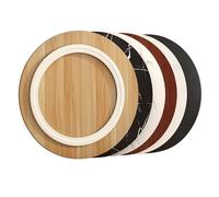 Lazy Susan Turntable Wooden Serving Tray Round Rotating Board for Table Top/Counters 70cm (28in) Black Perfect for Buffets and Parties