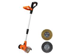 Lazy Tools Lazy-Weeder Electric Weed Sweeper 400W, Height Adjustable for Patios in Orange Lazy Tools Orange