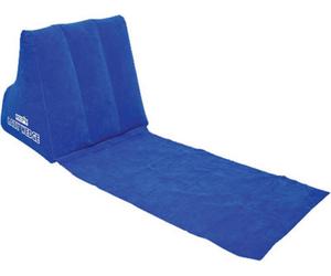Lazy Wedge Inflatable Lounger Beach Festival Camping Back Pillow Cushion Chair Blue