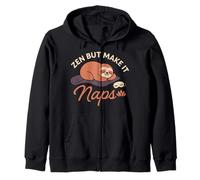 Lazy Wellness Anti Hustle Humor Spiritual Exhaustion Vibes Zip Hoodie