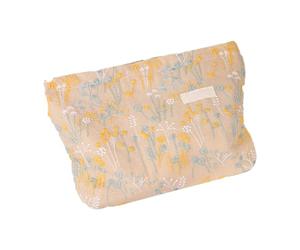 lazyfun Multifunctional Organiser Make Up Bag with Compartments Made of Polyester Fabric for Efficient Cosmetic Management During Travel, Plant Embroidery, multicoloured, L, Mass Beauty