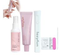 Lazyfun Nail Glue, Lazy Fun Nail Glue for False Nail, Multifunctional Nail Tools Nail Gel,Lazyfun Value Set Solid Nail Glue,Soft Gel Nail Glue,Quick Drying (Set E)