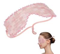 LazyGa Rose Quartz Eye Mask, Natural Jade Mask for Facials, Hot or Cold Therapy for Anti-Aging, Puffiness & Dark Circles, Cooling for Migraines, Warmth for Sinus Relief