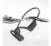 LazyGoose Swimming Headphones, IP68 Waterproof Bone Conduction Headphones,Open Earphones 8GB Memory with Bluetooth Sport Headsets for Swimming Pool Running Cycling-Black