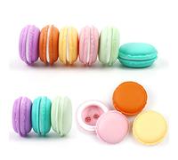 LazyMe Cute Macaron Mini Pill Box, 12 Pack, Portable, Plastic, Rectangular, 1.97x3.94x3.94 inches, 0.1 pounds, Travel, Daily Medication Management