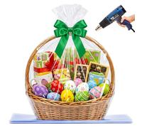 LazyMe Extra Large Jumbo Shrink Wrap Bags Cellophane Wrap for Gift Baskets, 37x45 Inch Easter Basket Bags (5 pcs, XXL)