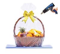 LazyMe Shrink Wrap Bags, Extra Large Jumbo Shrink Bags Clear Cellophane Bags for Easter Baskets - 35 x 44 Inch Premium Quality Bags (10 pcs)