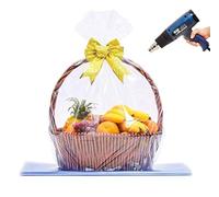 LazyMe Shrink Wrap Bags, Extra Large Jumbo Shrink Bags Clear Cellophane Bags for Gift Baskets - 35 x 44 Inch Easter Basket Bags (5 pcs, XL)
