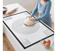Lazymi Silicone Baking Mat Non-Stick: Extra Large 91x61cm Pastry Mat for Rolling Dough - Baking Sheet with Measurement Guide for Kitchen - Heat-Resistant & Reusable Pizza/Fondant Accessories for Baker