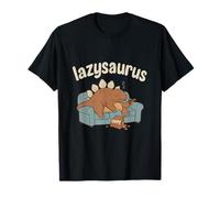 Lazysaurus Dinosaur Prehistoric Funny Stegosaurus Couch Art T-Shirt