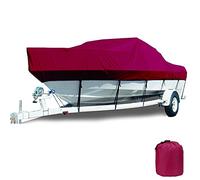 LazySof 11-27ft Trailable Waterproof Boat Cover 210D Oxford UV Fit for V-Hull TRI-Hull Pro-Style, Cruiser Hard Top T-Top Pilot Runabout Bass,25to27ft