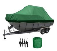 LazySof Boat Cover 210D Waterproof Oxford Cloth UV Protection Cold-Resistant, Fits V-Hull and Tri-Hull, Trailer Fishing Ski Covers,25to27FT: 1008 * 590CM