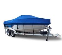 LazySof Heavy Duty Boat Cover, 600D Waterproof Marine Grade Oxford Cloth, UV Protection for V-Hull, Tri-Hull, Speedboat, Fishing & Ski Boat,Blue,20to22FT: 700 * 254CM