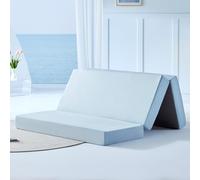 Lazyzizi Cooling Folding Mattress,6 Inch Foldable Mattress with Memory Foam Cold & Breathable Fabric Cover,Trifold Floor Guest Murphy Bed for Camping, RV, Full
