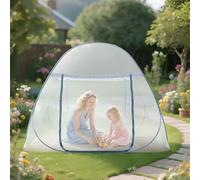 lazyzzz Pop-Up Mosquito Net Tent for Bed, Portable Folding Design Camping Travel Mosquito Tent with Net Bottom for Baby Adults, Easy to Install and Wash for Queen Size Bed 79 x 59 x 59 inch