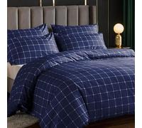 Lazzaro 4 Pcs Double Duvet Set with Matching Black Double Fitted Sheet 40 cm Extra Deep Pocket - UltraSoft Breathable Premium Microfibre Reversible Quilt Cover Bedding Set For All Seasons