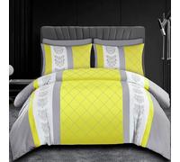 Lazzaro 4 Pcs Double Duvet Set with Matching Black Double Fitted Sheet 40 cm Extra Deep Pocket - UltraSoft Breathable Premium Microfibre Reversible Quilt Cover Bedding Set For All Seasons