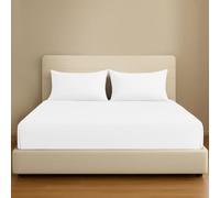 Lazzaro 400 Thread Count 100% Egyptian Cotton Cotton King Size Fitted Sheets Extra Deep Pocket 35 cm (14 inches) Durable Elastic Bed Sheets Kingsize Premium Natural Cotton Fitted Sheet