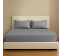 Lazzaro 400 Thread Count 100% Egyptian Cotton Cotton King Size Fitted Sheets Extra Deep Pocket 40 cm (16 inches) Durable Elastic Bed Sheets Kingsize Premium Natural Cotton Fitted Sheet