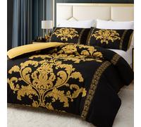 Lazzaro Damask Single Duvet Cover Set Premium Microfiber Duvet Cover Single Luxury Quilt Cover With Zipper Closure