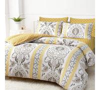 Lazzaro Double Brushed Microfibre Single Duvet Cover Set Ultrasoft Durable Easy Care With Zipper Closure