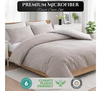 Lazzaro Double Duvet Set Luxury Brushed Microfiber Duvet Cover Double Ultrasoft Breathable With Zipper Closure
