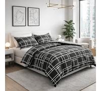 Lazzaro Double Duvet Set Premium Brushed Microfiber Duvet Cover Double Ultrasoft Hypoallergenic With Zipper Closure