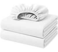 Lazzaro King Size Fitted Sheets Bulk Pack of 2 Pieces Extra Deep Pocket 40 cm (16 inches) Elastic Bed Sheets - Premium Microfiber Fitted Sheets King Size - Ultrasoft Hypoallergenic Fade Resistant